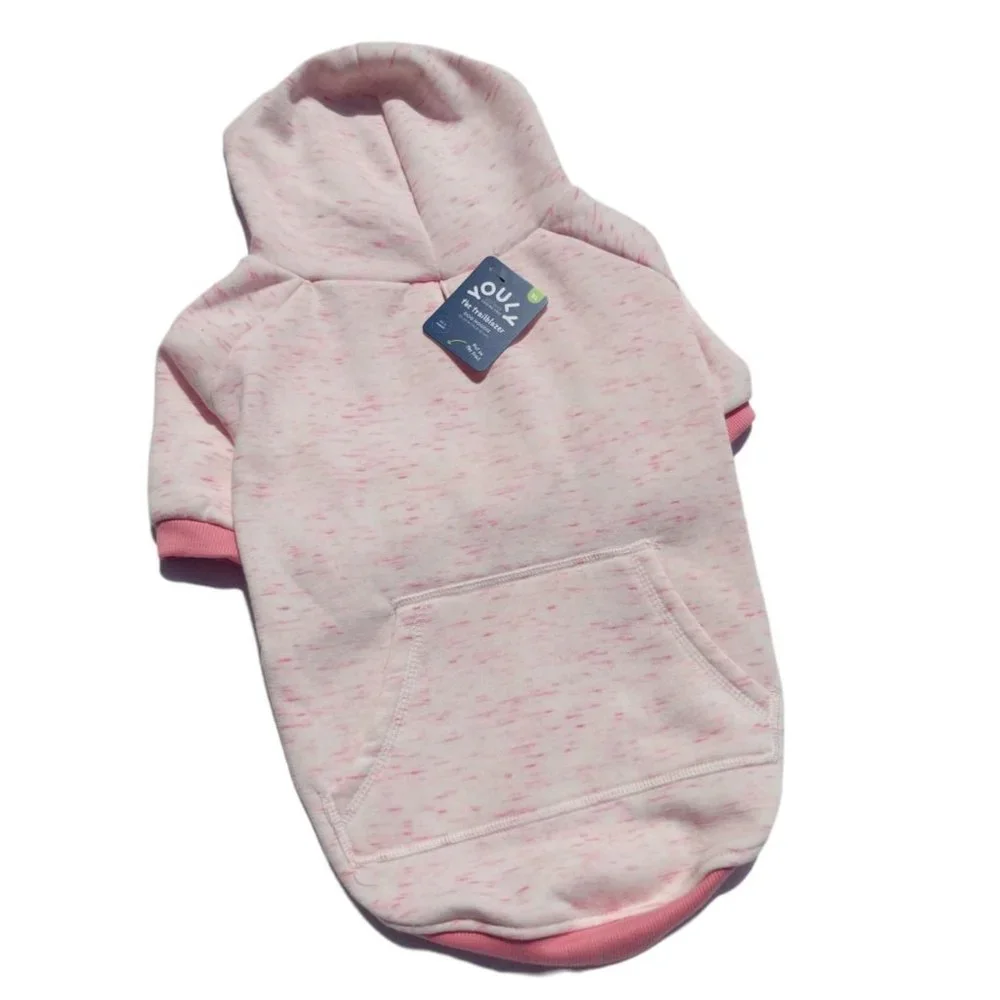 YOULY Trailblazer Extra Large Pink Space Dye Dog Hoodie with Pocket New Pet Appa